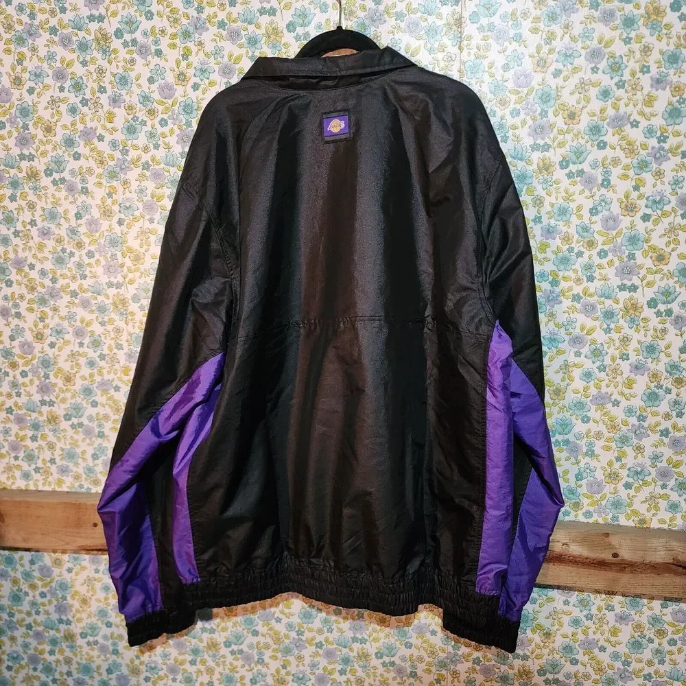 Nike NBA LA Lakers Courtside‎ Basketball Windbreaker Jacket Pullover Men's Sz XL